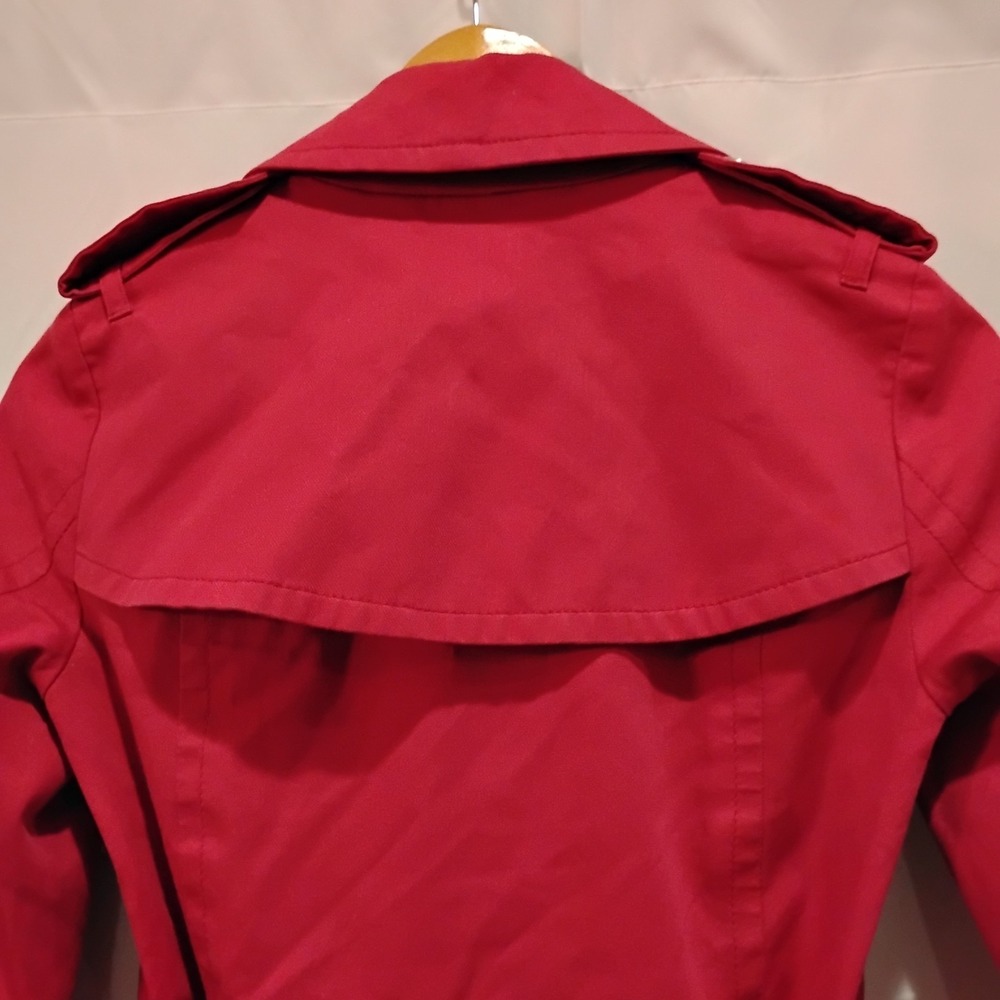 Marc By Marc Jacobs Designer XS Pink Cotton Military Jacket Trench Coat Belted - Picture 11 of 16